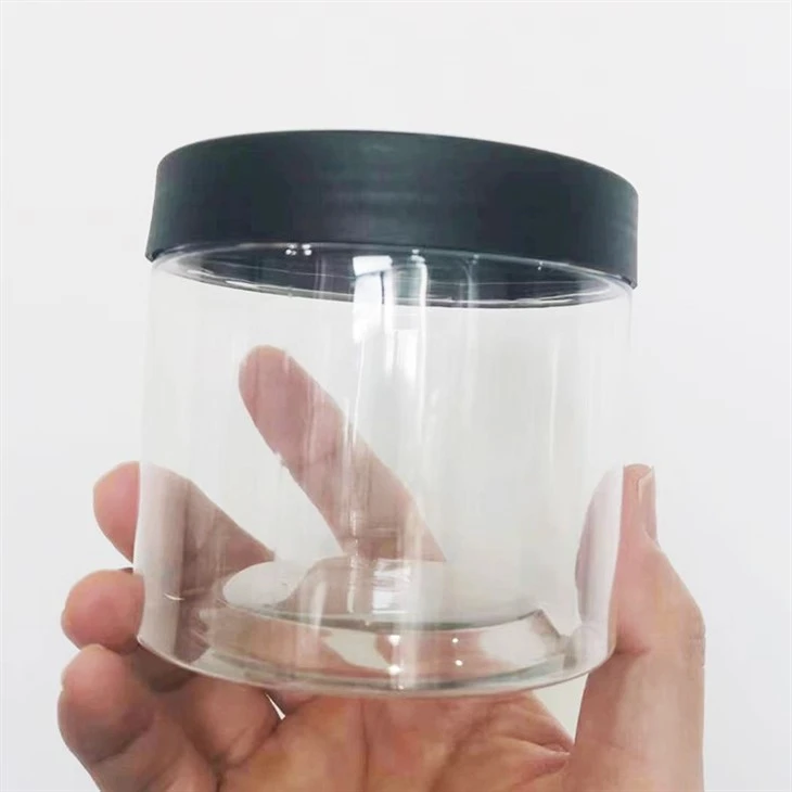350 ml plastikiniai skaidrūs stiklainiai